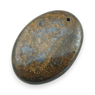 Bronzyt kaboszon z dziurką 30x21 mm nr 6