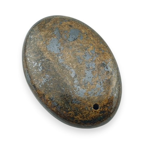 Bronzyt kaboszon z dziurką 30x21 mm nr 6