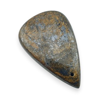 Bronzyt kaboszon z dziurką 34x22 mm nr 7