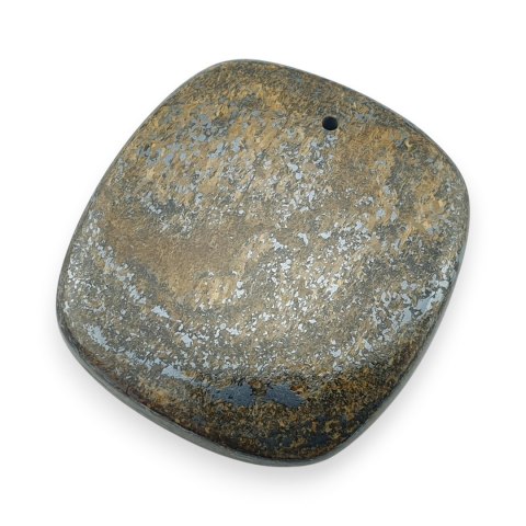Bronzyt kaboszon z dziurką 34x31 mm nr 1