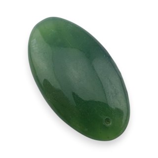 Jadeit nefryt kaboszon z dziurką 31x17 mm nr 27