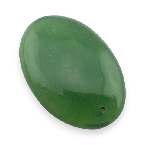 Jadeit nefryt kaboszon z dziurką 34x23 mm nr 7