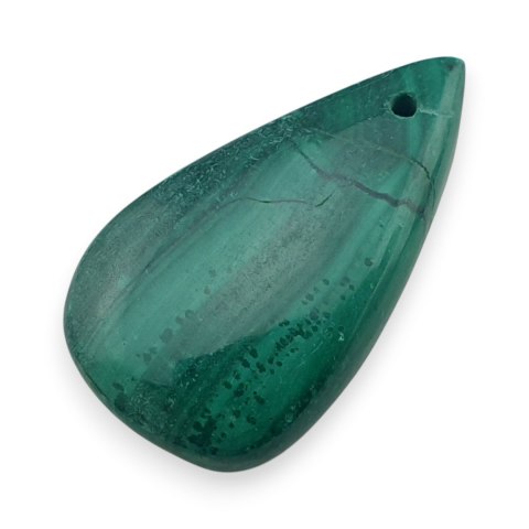 Malachit kaboszon z dziurką 25x14 mm nr 103