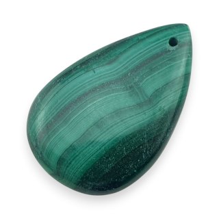 Malachit kaboszon z dziurką 30x19 mm nr 98