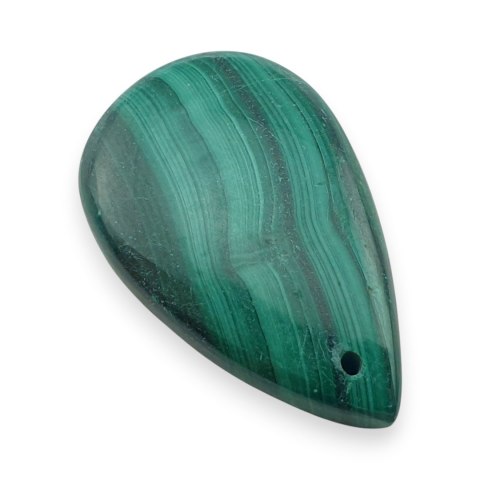 Malachit kaboszon z dziurką 30x19 mm nr 98