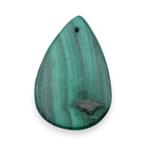 Malachit kaboszon z dziurką 30x19 mm nr 98