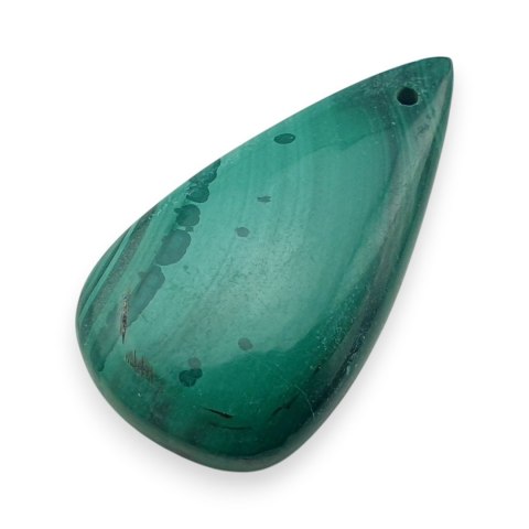 Malachit kaboszon z dziurką 31x17 mm nr 92