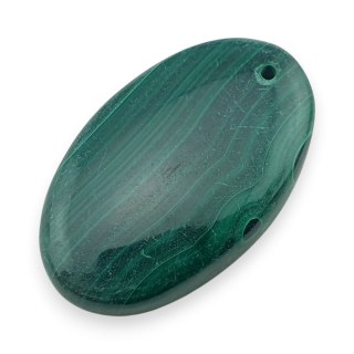 Malachit kaboszon z dziurką 31x19 mm nr 74