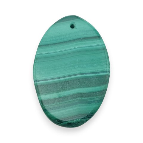 Malachit kaboszon z dziurką 31x20 mm nr 61