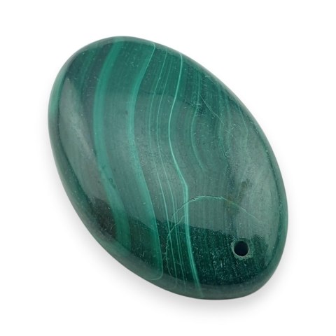 Malachit kaboszon z dziurką 32x21 mm nr 89