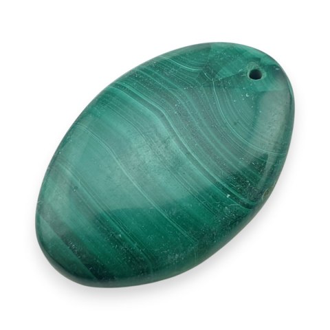 Malachit kaboszon z dziurką 33x21 mm nr 81