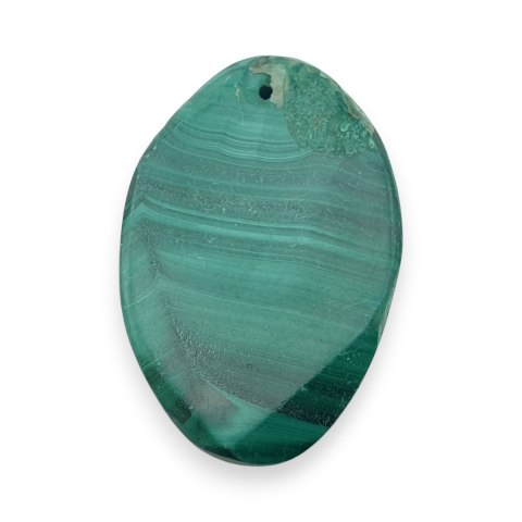 Malachit kaboszon z dziurką 33x21 mm nr 81