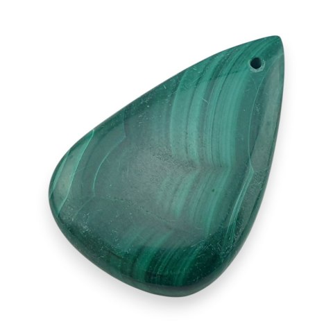 Malachit kaboszon z dziurką 33x22 mm nr 64