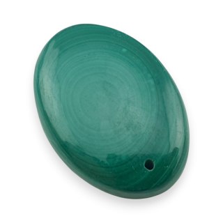 Malachit kaboszon z dziurką 33x23 mm nr 55