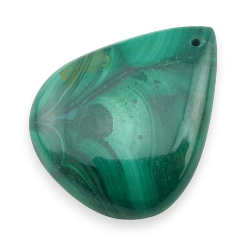 Malachit kaboszon z dziurką 33x26 mm nr 58