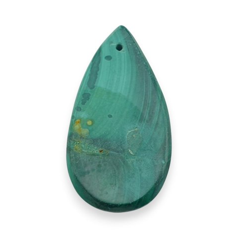 Malachit kaboszon z dziurką 36x19 mm nr 57