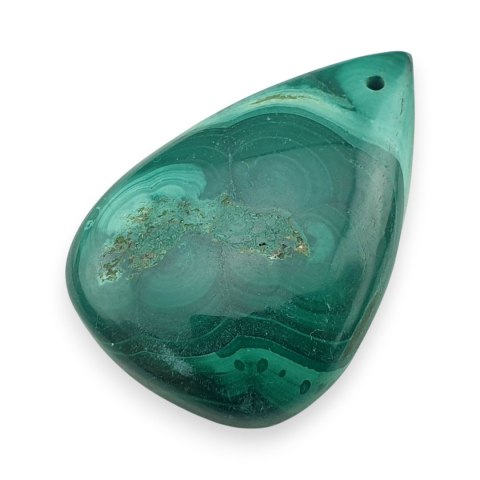 Malachit kaboszon z dziurką 36x24 mm nr 76