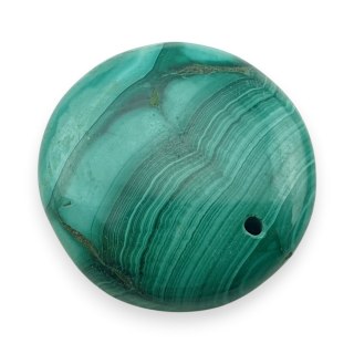 Malachit kaboszon z dziurką fi 21 mm nr 100