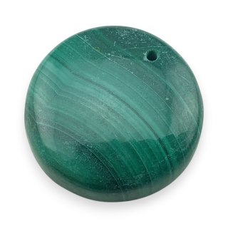 Malachit kaboszon z dziurką fi 22 mm nr 65