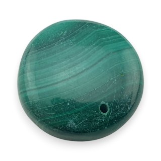 Malachit kaboszon z dziurką fi 22 mm nr 65