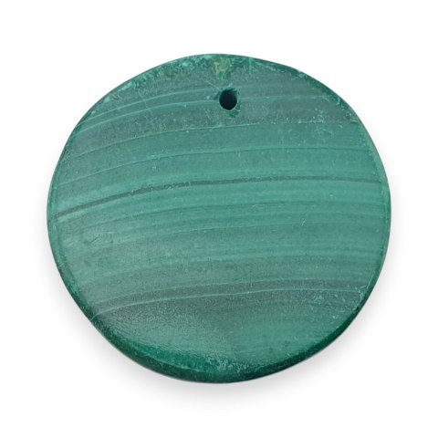 Malachit kaboszon z dziurką fi 22 mm nr 65
