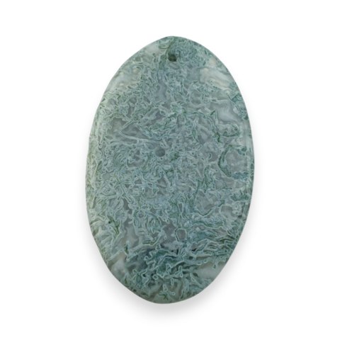 Agat mszysty antique kaboszon z dziurką 35x21 mm nr 11