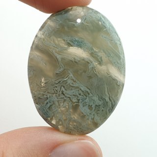 Agat mszysty antique kaboszon z dziurką 35x27 mm nr 7