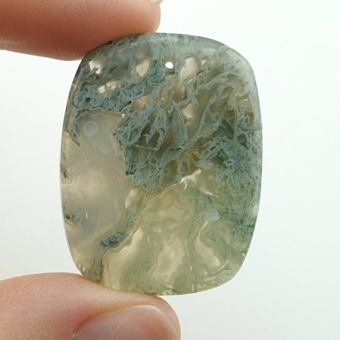 Agat mszysty antique kaboszon z dziurką 36x28 mm nr 4