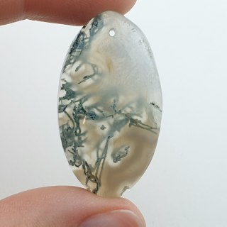 Agat mszysty antique kaboszon z dziurką 38x21 mm nr 14