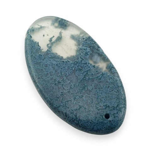 Agat mszysty antique kaboszon z dziurką 40x22 mm nr 15