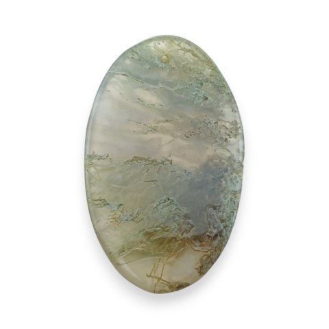 Agat mszysty antique kaboszon z dziurką 44x27 mm nr 6
