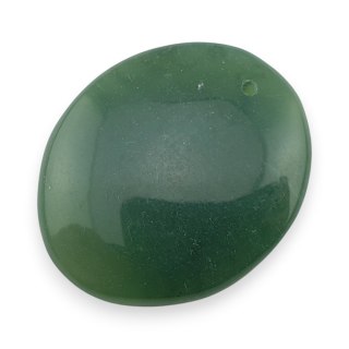 Jadeit nefryt kaboszon z dziurką 25x21 mm nr 34