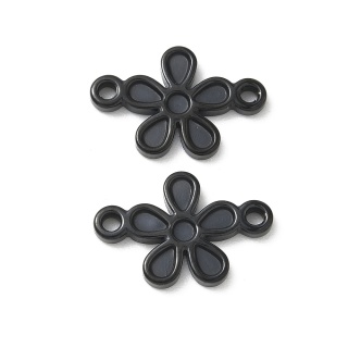 Łącznik kwiatek stal szlachetna 20x13,5 mm 1 szt kolor czarny powłoka IP
