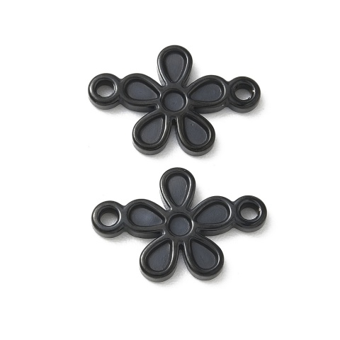 Łącznik kwiatek stal szlachetna 20x13,5 mm 1 szt kolor czarny powłoka IP