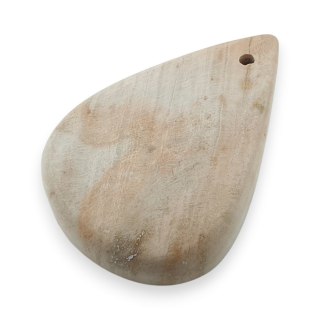 Skamieniałe drewno kaboszon z dziurką 32x23 mm nr 7
