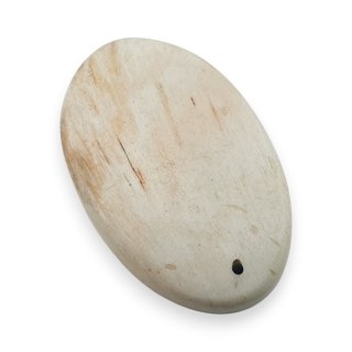 Skamieniałe drewno kaboszon z dziurką 34x22 mm nr 5