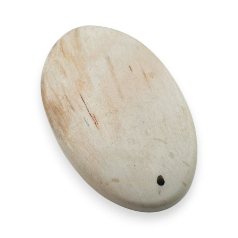 Skamieniałe drewno kaboszon z dziurką 34x22 mm nr 5