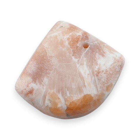 Skolecyt różowy kaboszon z dziurką 23x22 mm nr 19