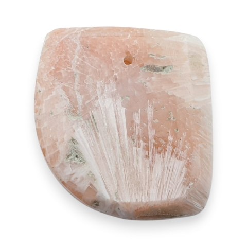 Skolecyt różowy kaboszon z dziurką 23x22 mm nr 19
