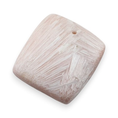 Skolecyt różowy kaboszon z dziurką 24x3 mm nr 10