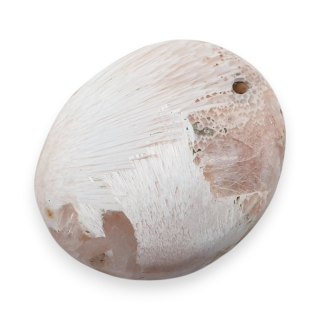 Skolecyt różowy kaboszon z dziurką 25x21 mm nr 26