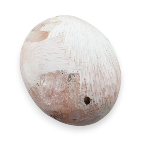 Skolecyt różowy kaboszon z dziurką 25x21 mm nr 26