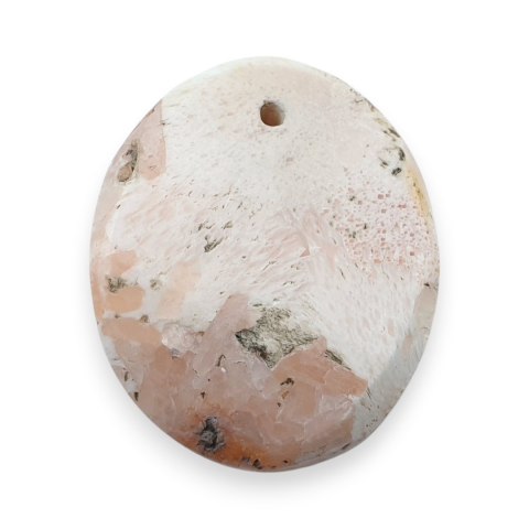 Skolecyt różowy kaboszon z dziurką 25x21 mm nr 26