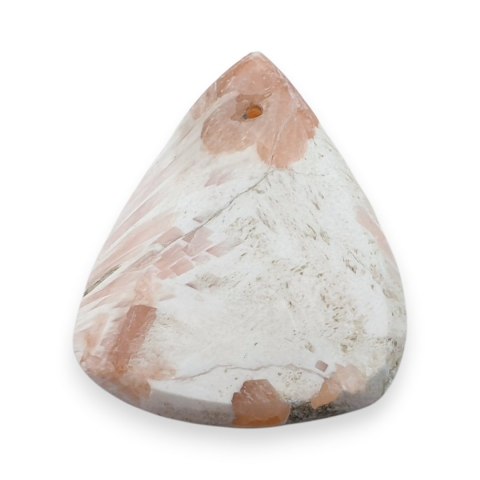 Skolecyt różowy kaboszon z dziurką 27x23 mm nr 31