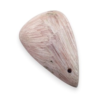 Skolecyt różowy kaboszon z dziurką 28x18 mm nr 24