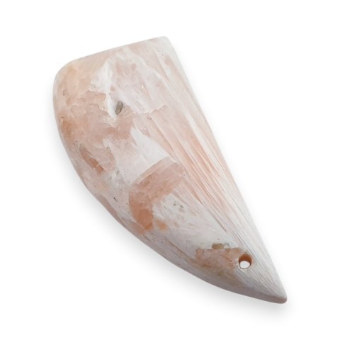 Skolecyt różowy kaboszon z dziurką 31x15 mm nr 30