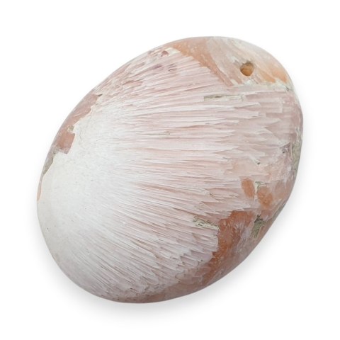 Skolecyt różowy kaboszon z dziurką 31x23 mm nr 12