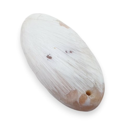 Skolecyt różowy kaboszon z dziurką 32x17 mm nr 21