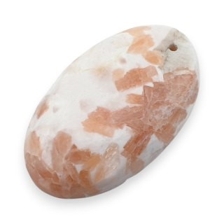 Skolecyt różowy kaboszon z dziurką 32x19 mm nr 13