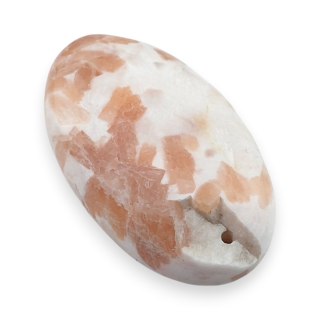 Skolecyt różowy kaboszon z dziurką 32x19 mm nr 13